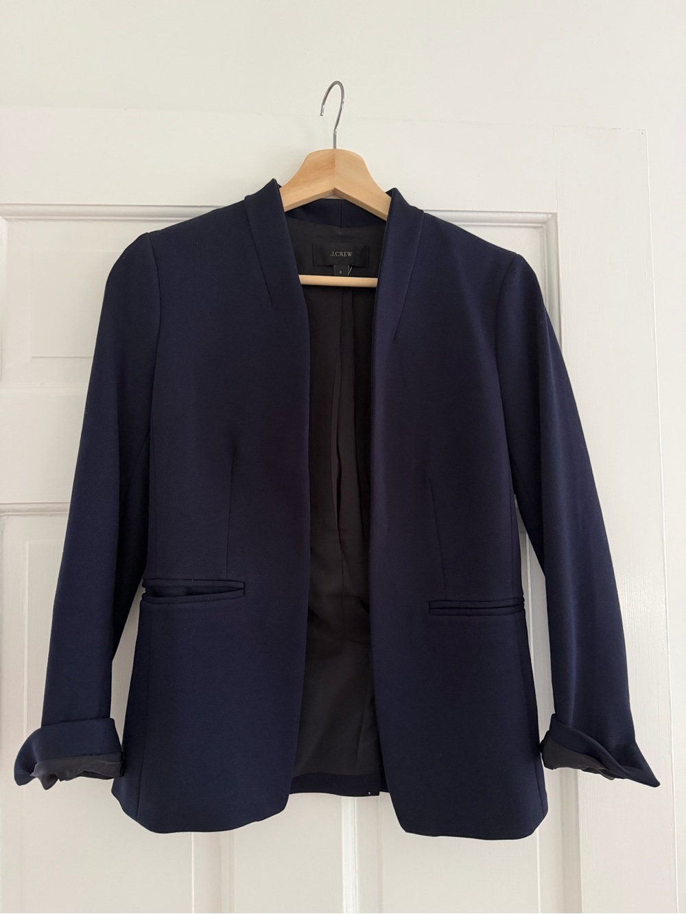 J. Crew Dark Navy Open-Front Women's Blazer